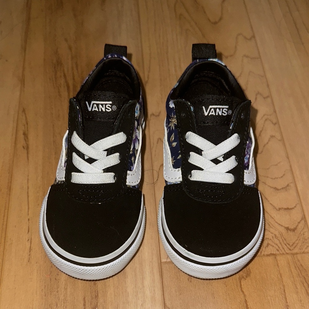 Vans Kids Black and White Sneakers